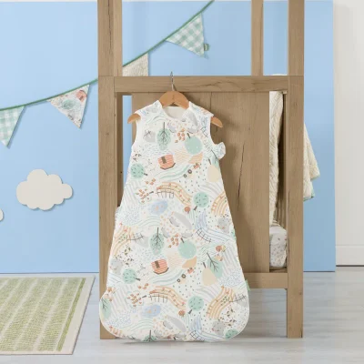 Tutti Bambini Run Wild Baby Sleeping Bag, 2.5 Tog, 0-6 months, Natural White
