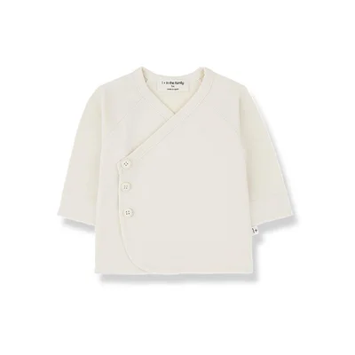 1+ in the Family Elodie Long Sleeve Shirt - Ecru / 0-1m