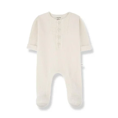 1+ In The Family Gael Jumpsuit w/feet - Ecru