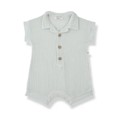 1+ in the Family Vittorio Jumpsuit - Pale Aqua / 12m