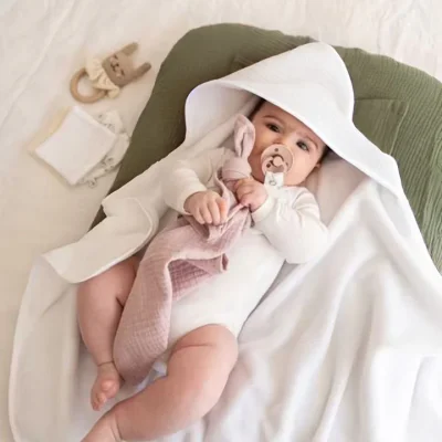 100% Organic Cotton Hooded Towel. Super Soft and Snuggly