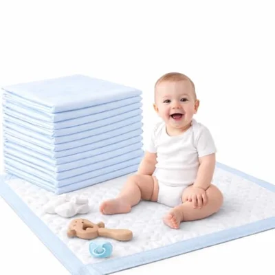 100 x Easy Care Solutions 60 x 40 cm | Portable Baby Changing Disposable Mats | for Babies and Toddlers | Potty Training Mats | 4 Packs of 25 - 25 Count (Pack Of 4)