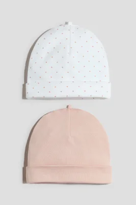 2-pack cotton beanies