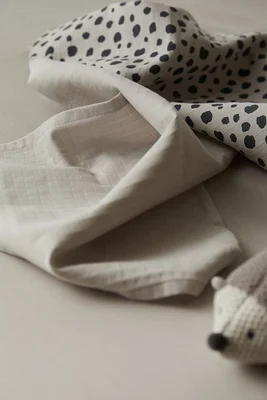 2-pack muslin cloths - White/Bears