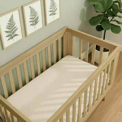 2 Pack Organic Cot Bed Sheets - 140 x 70 cm — image 1