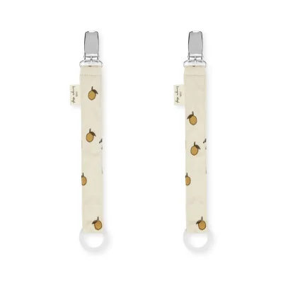 2 PACK PACIFIER STRAP - lemon - OS