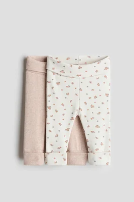 2-pack room-to-grow leggings - Light beige/Floral