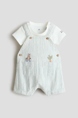 2-piece cotton set - Light blue/Peter Rabbit