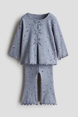 2-piece ribbed cotton set