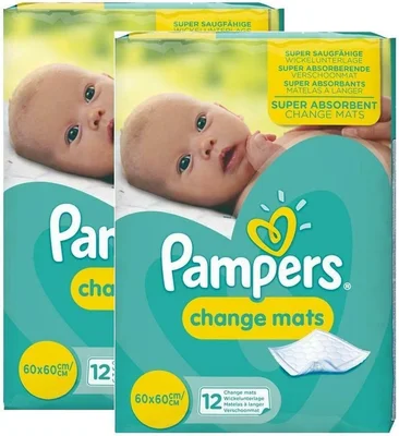 24 Pampers Change mats Baby Mats (12x2).