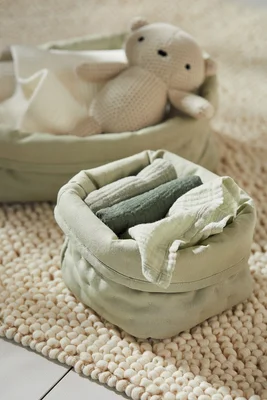 3-pack muslin cloths - Light blue/White