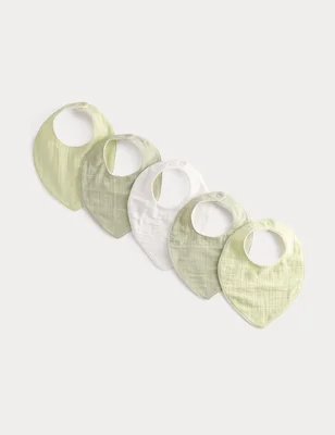 3 Pack Pure Cotton Bibs - Chartreuse