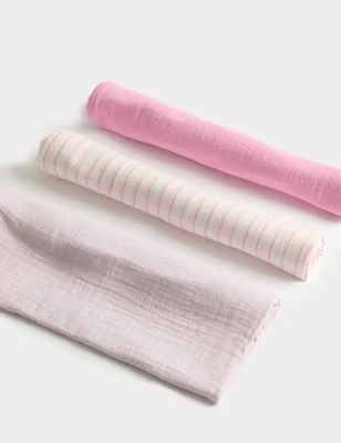 3 Pack Pure Cotton Muslins - Lilac