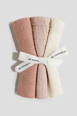 3-pack small muslin cloths