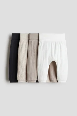 4-pack ribbed cotton trousers