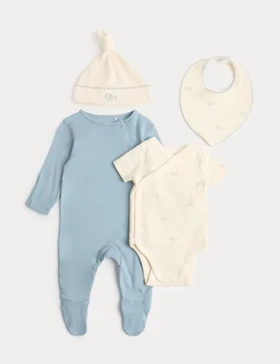 4 Piece Cotton Rich Puppy Print Starter Set