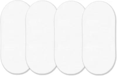 4 x Moses Basket Fitted Sheets - White / 75 x 35 cm