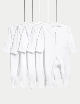 5 Pack Pure Cotton Sleepsuits