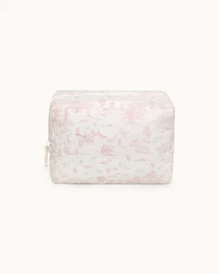 Ace Toile De Jouy Wash Bag - Pink