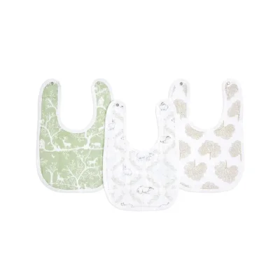 Aden + Anais Essentials Cotton Muslin Baby Snap Bibs