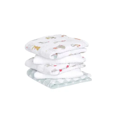 aden + anais Essentials Cotton Muslin Squares 5 Pack - Elephant Circus