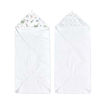 aden + anais Essentials Hooded Towel - Dino Jungle