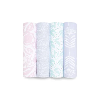aden + anais Essentials Muslin Swaddles - Damsel - 4 Pack