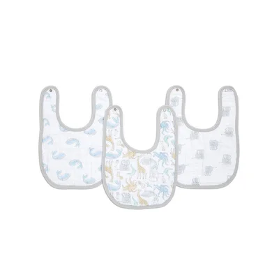 aden + anais Essentials Snap Bibs - Natural History - 3 Pack - Natural History
