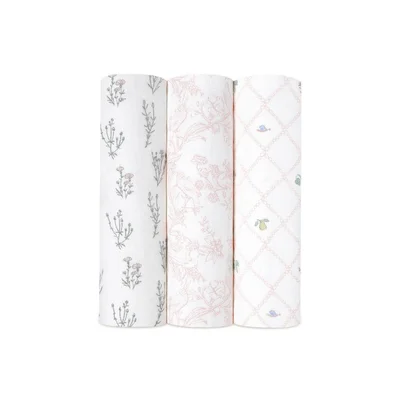 aden + anais Large Silky Soft Swaddles - 3 Pack - French Floral