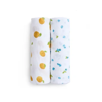 aden + anais Organic Cotton Swaddles - 2 Pack - Fresh Fruit