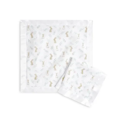 Aden + Anais Pack of 2 Essential Cotton Muslin Security Blankets - Blushing Bunnies (23-19-383)