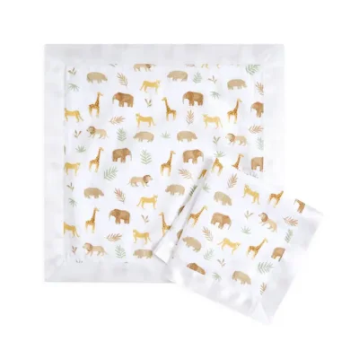 Aden + Anais Pack of 2 Essential Cotton Muslin Security Blankets - Tanzania (23-19-384) - Orange