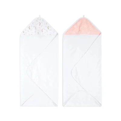Aden + Anais Pack of 2 Essential Hooded Towel - Blushing Bunnies (23-19-357)