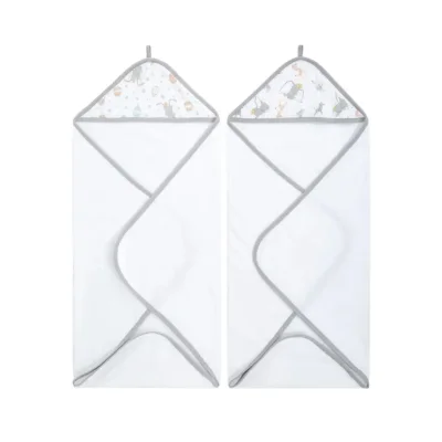 Aden + Anais Pack of 2 Essential Hooded Towel - Dumbo New Heights (23-19-351)