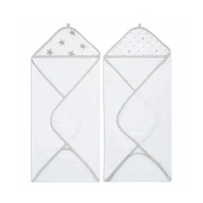 Aden + Anais Pack of 2 Essential Hooded Towel - Dusty (23-19-349)