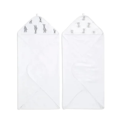 Aden + Anais Pack of 2 Essential Hooded Towel - Safari Babes (23-19-350)