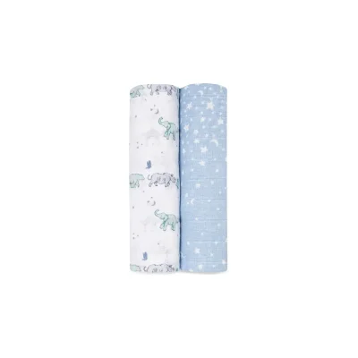 Aden + Anais Pack of 2 Large Swaddle Cotton Muslin - Rising Star (23-19-055)