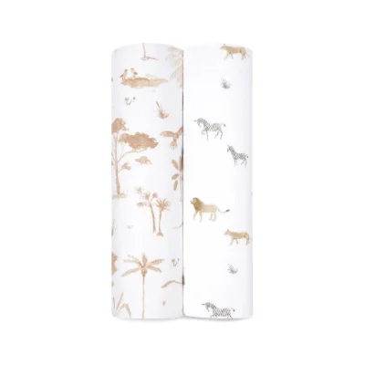 Aden + Anais Pack of 2 Large Swaddle Organic Cotton Muslin