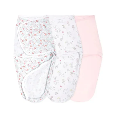Aden + Anais Pack of 3 Essential Easy Swaddle Wrap 1.0 TOG 0-3 Months - Toile (23-19-389)