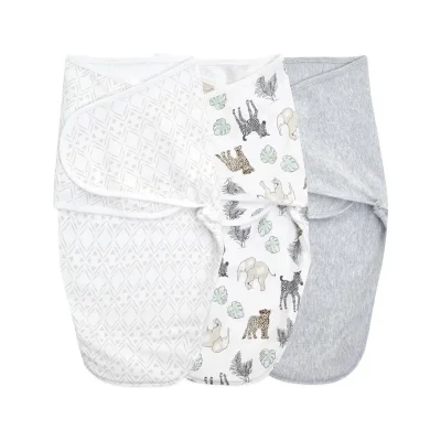 Aden + Anais Pack of 3 Essential Easy Swaddle Wrap 1.0 TOG 0-3 Months - Toile (23-19-389) — image 2