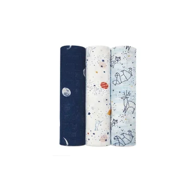 Aden + Anais Pack of 3 Large Swaddle Silky Soft - Stargaze (23-19-071)