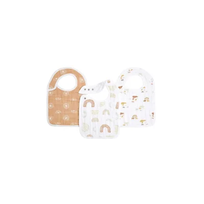 Aden + Anais Pack of 3 Snap Bibs Cotton Muslin - Keep Rising (23-19-118)