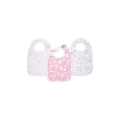 Aden + Anais Pack of 3 Snap Bibs Cotton Muslin - Ma Fleur (23-19-116)