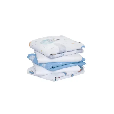 Aden + Anais Pack of 5 Essentials Cotton Muslin Squares - Space Explorer (23-19-279)