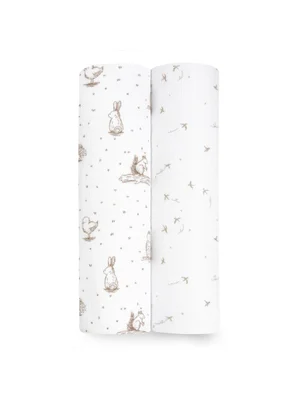 aden + anais White Essentials Silky Soft Muslin Blankets 2 Pack Healing Nature