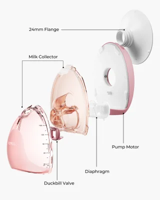 Air 1 Ultra-slim Wearable Breast Pump Replacement Parts | Ship to: US/EU/UK/CA/AU | Style: 24mm Set (Includes All Parts)*1