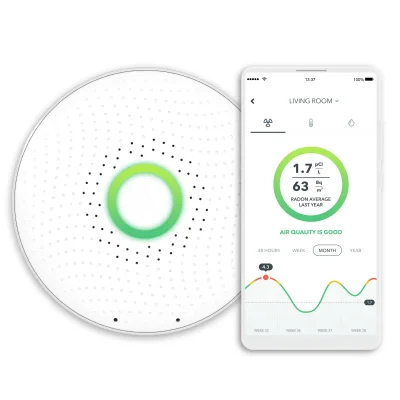 Airthings Wave-Smart Radon Monitor - White