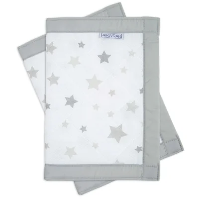 Airwrap 2 Sided Cot Protector-Silver Stars - Default