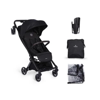 Amana Luxo 4 Piece Compact Stroller Bundle - Graphite