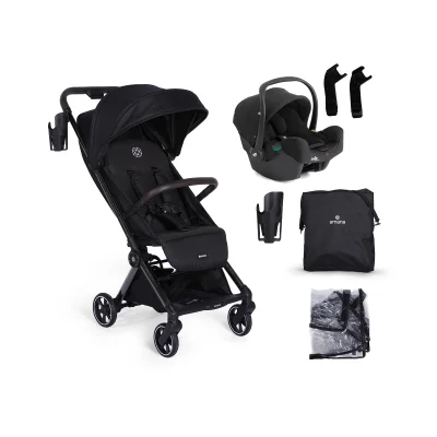 Amana Luxo 4 Piece Compact Stroller Bundle - Graphite